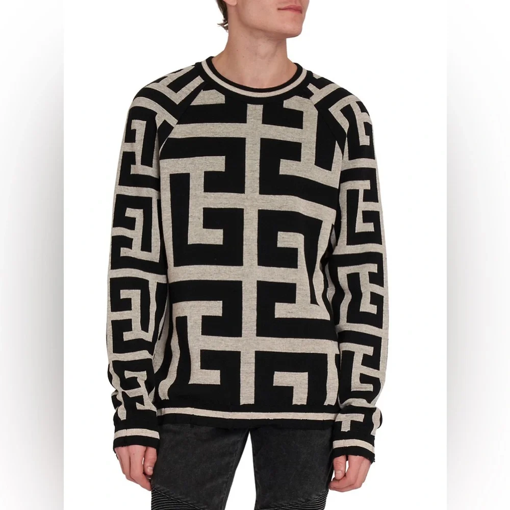 Balmain Large Monogram Sweater - Picture 1 of 8